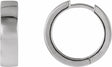 14K White Gold Hinged 16.5 mm Hoop Earrings