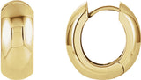14K Yellow Gold Hinged 16.75 mm Hoop Earrings