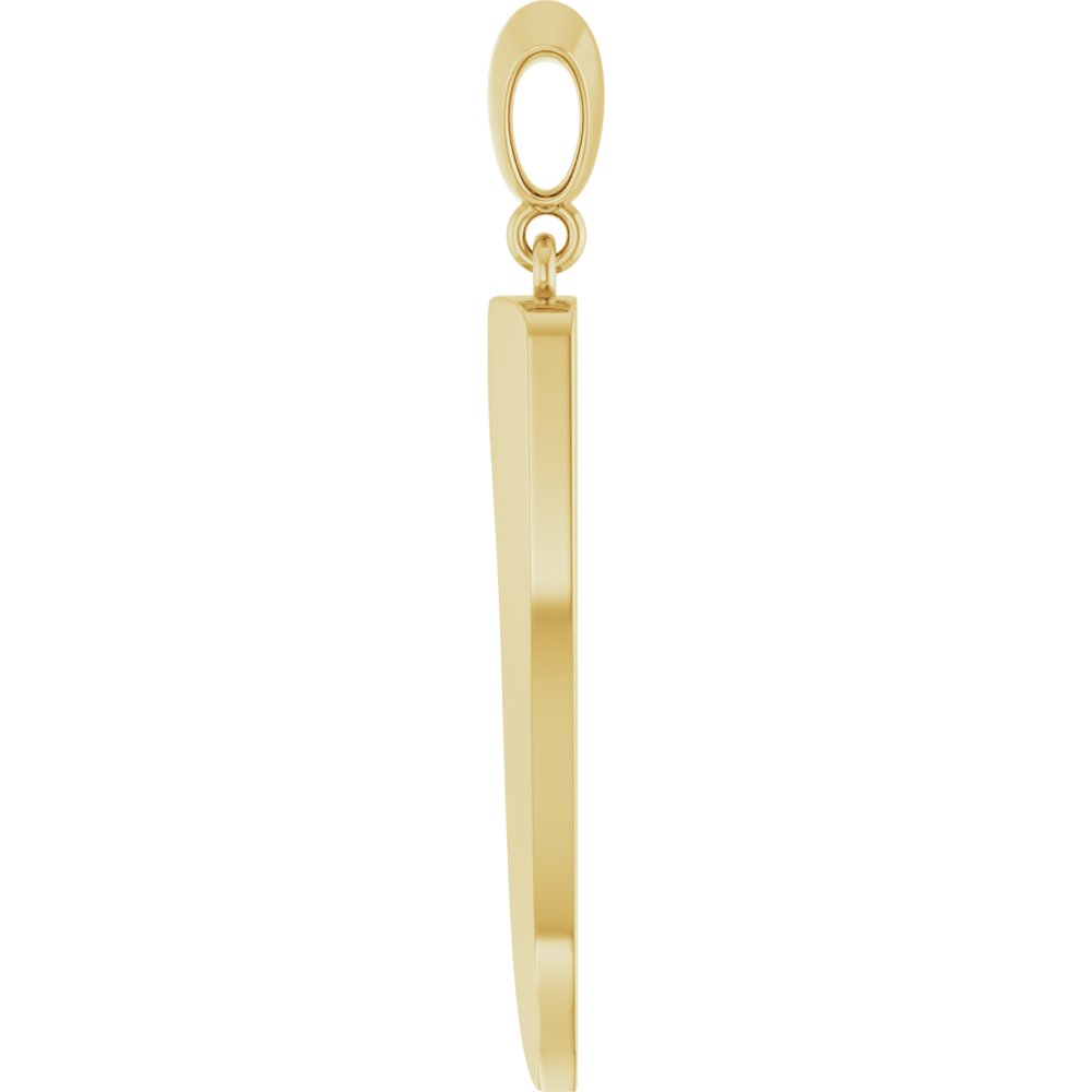 14K Yellow Italian Horn Pendant