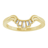 14K Yellow 1/10 CTW Natural Diamond Contour Band