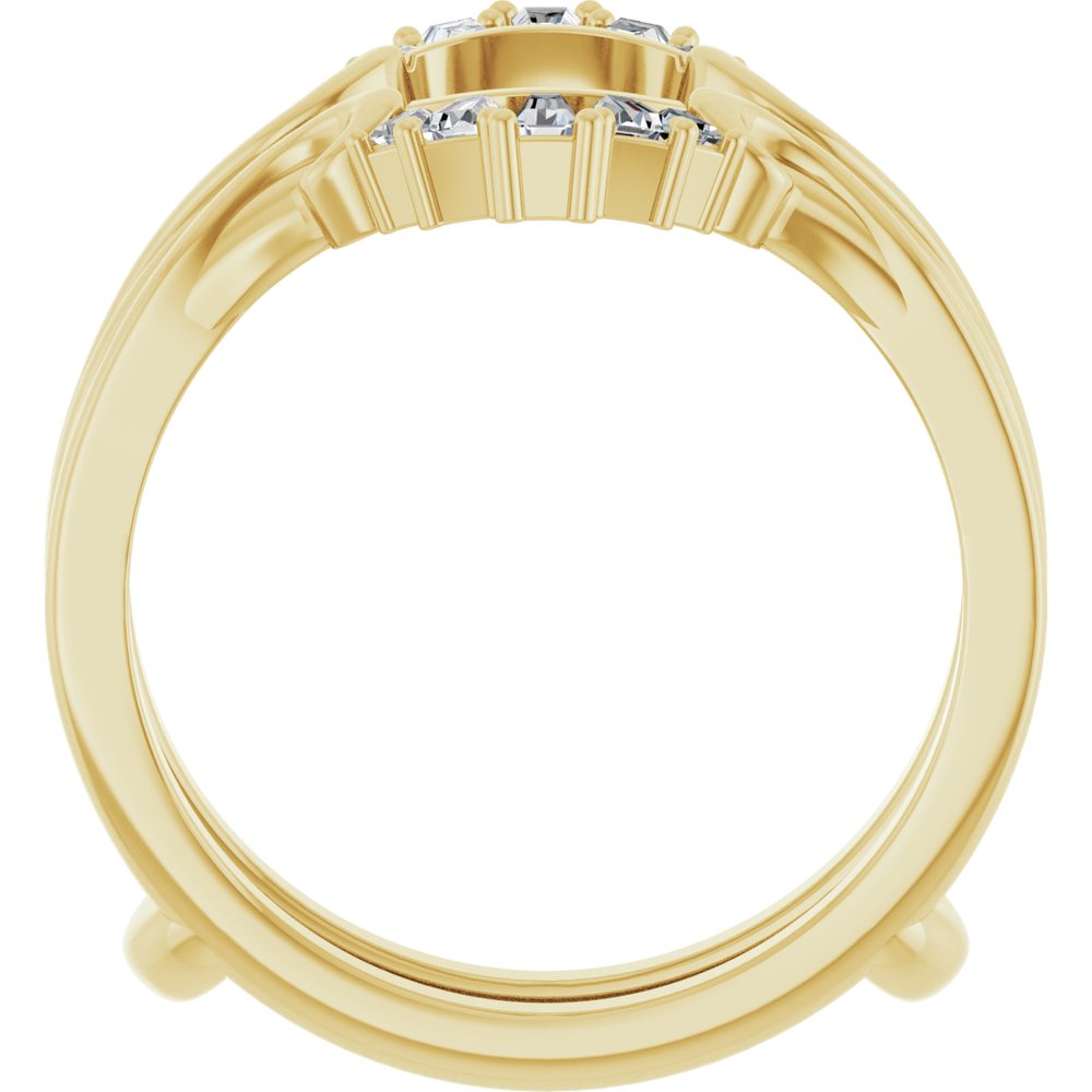 14K Yellow Gold 1/4 CTW Natural Diamond Ring Guard