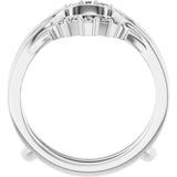 14K White Gold 1/4 CTW Natural Diamond Ring Guard