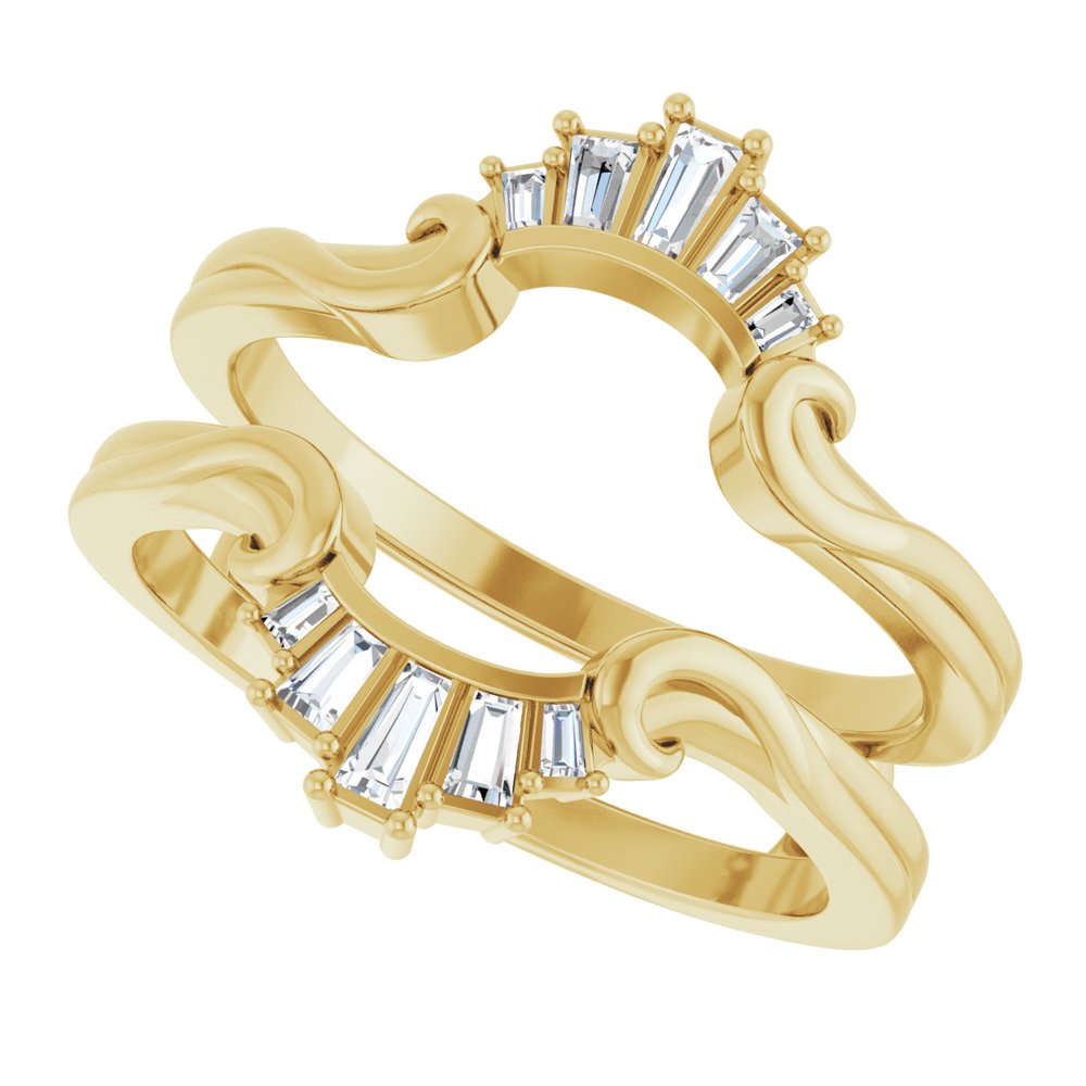 14K Yellow Gold 1/4 CTW Natural Diamond Ring Guard