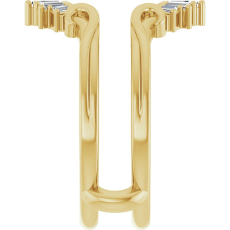 14K Yellow Gold 1/4 CTW Natural Diamond Ring Guard