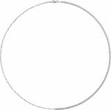 Sterling Silver 2.7 mm Curb & Paperclip-Style 20" Chain
