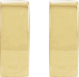 14K Yellow Gold Hinged 11.5 mm Hoop Earrings