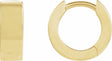 14K Yellow Gold Hinged 11.5 mm Hoop Earrings