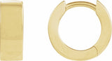14K Yellow Gold Hinged 11.5 mm Hoop Earrings