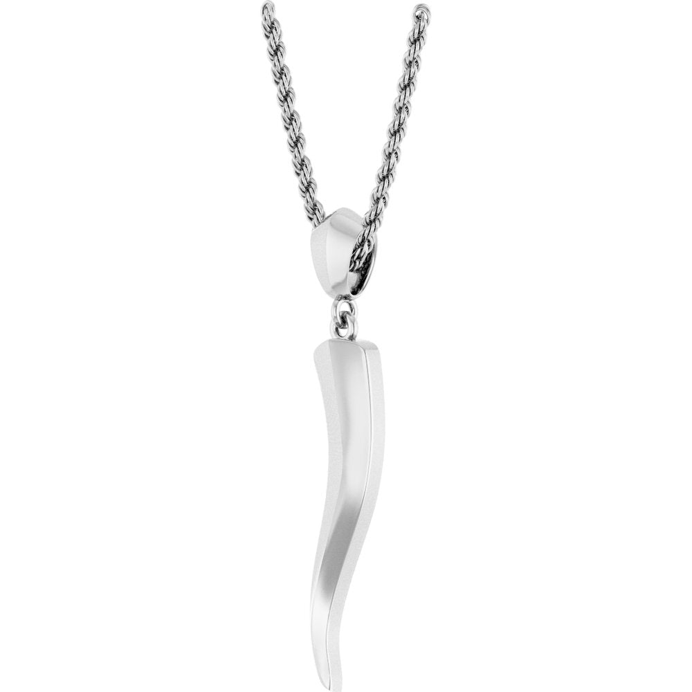 Sterling Silver Italian Horn 20" Necklace