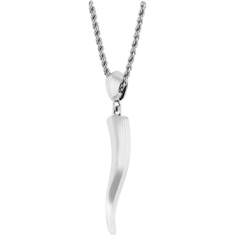 Sterling Silver Italian Horn 20" Necklace