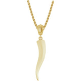 14K Yellow Italian Horn 20" Necklace