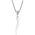 Sterling Silver Italian Horn 20" Necklace