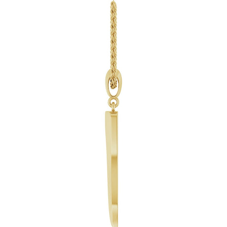 14K Yellow Gold Italian Horn 20" Necklace