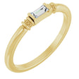 14K Yellow Lab-Grown Moissanite Stackable Ring