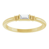 14K Yellow Lab-Grown Moissanite Stackable Ring