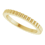 10K Yellow Gold 1.5 mm Grooved Half Round Band Size 5