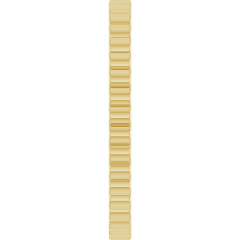 10K Yellow Gold 1.5 mm Grooved Half Round Band Size 5