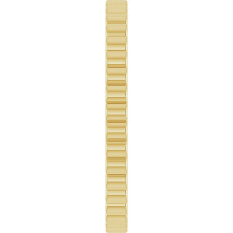 10K Yellow Gold 1.5 mm Grooved Half Round Band Size 5