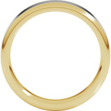 14K Yellow/White 5 mm Flat Band with Round Edge