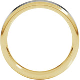 14K Yellow/White 5 mm Round Edge Flat Band Size 10
