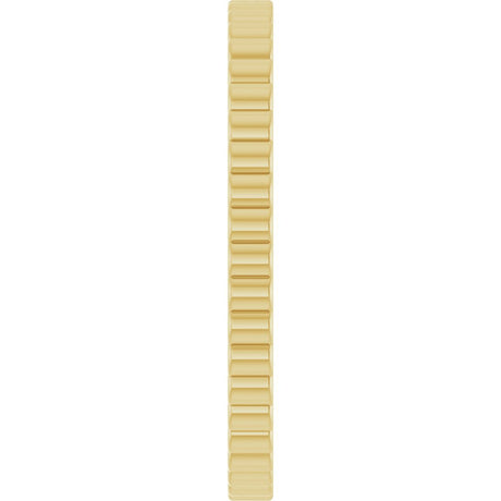 14K Yellow Gold 1.5 mm Grooved Half Round Band Size 6