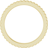 14K Yellow Gold 1.5 mm Grooved Half Round Band Size 6