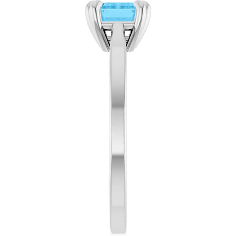Sterling Silver Natural Swiss Blue Topaz Ring
