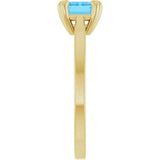 14K Yellow Natural Swiss Blue Topaz Ring