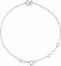 Sterling Silver Initial X 6 1/2-7 1/2" Bracelet