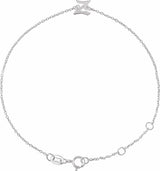 Sterling Silver Initial Z 6 1/2-7 1/2" Bracelet