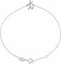 Sterling Silver Initial T 6 1/2-7 1/2" Bracelet