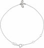 Sterling Silver Initial F 6 1/2-7 1/2" Bracelet