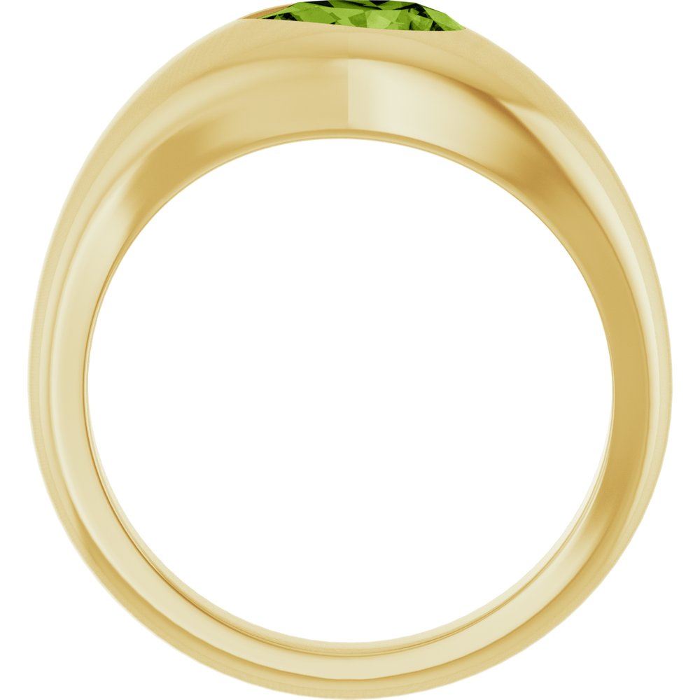 14K Yellow Gold Natural Peridot Ring