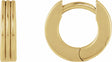 14K Yellow Gold Hinged 10 mm Huggie Hoop Earrings