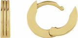 14K Yellow Gold Hinged 10 mm Huggie Hoop Earrings