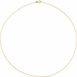 14K Yellow Gold 1 mm Diamond-Cut Anchor 7" Chain