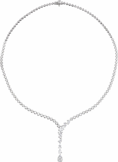 14K White Gold 5 1/2 CTW Lab-Grown Diamond 16 1/2" Necklace