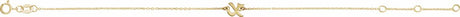 14K Yellow Gold Initial X 6 1/2-7 1/2" Bracelet