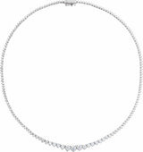 14K White Gold 9 1/2 CTW Lab-Grown Diamond Line 16 1/2" Necklace