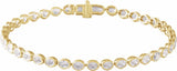 14K Yellow Gold Vermeil 4 CTW Lab-Grown Diamond Line 7" Bracelet