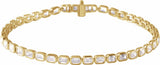 14K Yellow Gold 6 1/4 CTW Lab-Grown Diamond Line 7" Bracelet