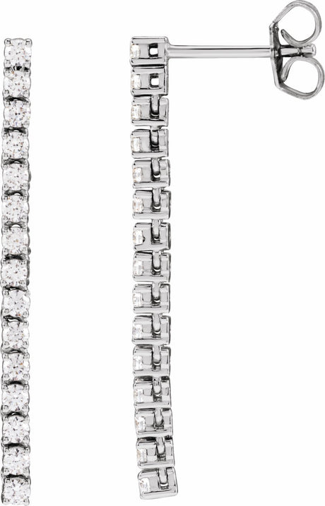14K White Gold 3/4 CTW Lab-Grown Diamond Earrings