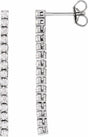 14K White Gold 3/4 CTW Lab-Grown Diamond Earrings