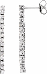14K White Gold 3/4 CTW Lab-Grown Diamond Earrings