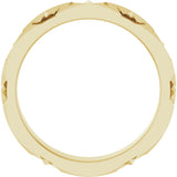 14K Yellow Gold 3.5 mm Geometric Flat Band Size 5