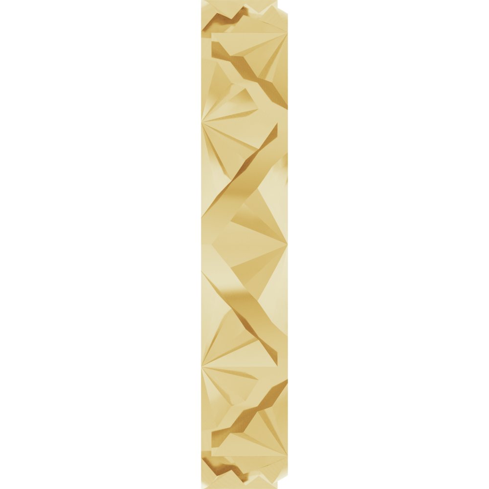 14K Yellow Gold 3.5 mm Geometric Flat Band Size 5