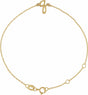 14K Yellow Initial Q 6 1/2-7 1/2" Bracelet