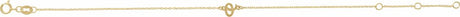 14K Yellow Gold Initial O 6 1/2-7 1/2" Bracelet