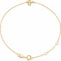 14K Yellow Gold Initial O 6 1/2-7 1/2" Bracelet