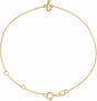 14K Yellow Gold Initial I 6 1/2-7 1/2" Bracelet